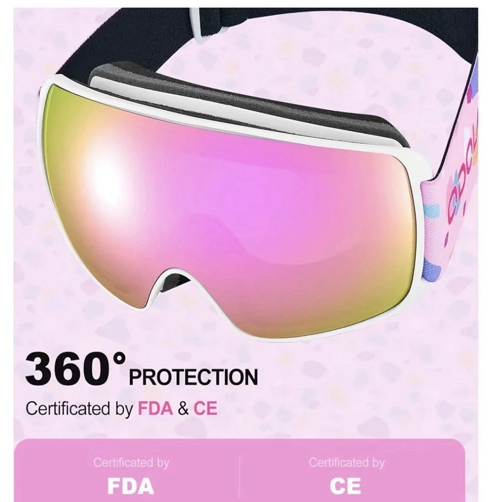 Odoland Kids Evo Pink Snowboard/ski Goggles Age 8-16 Open Box